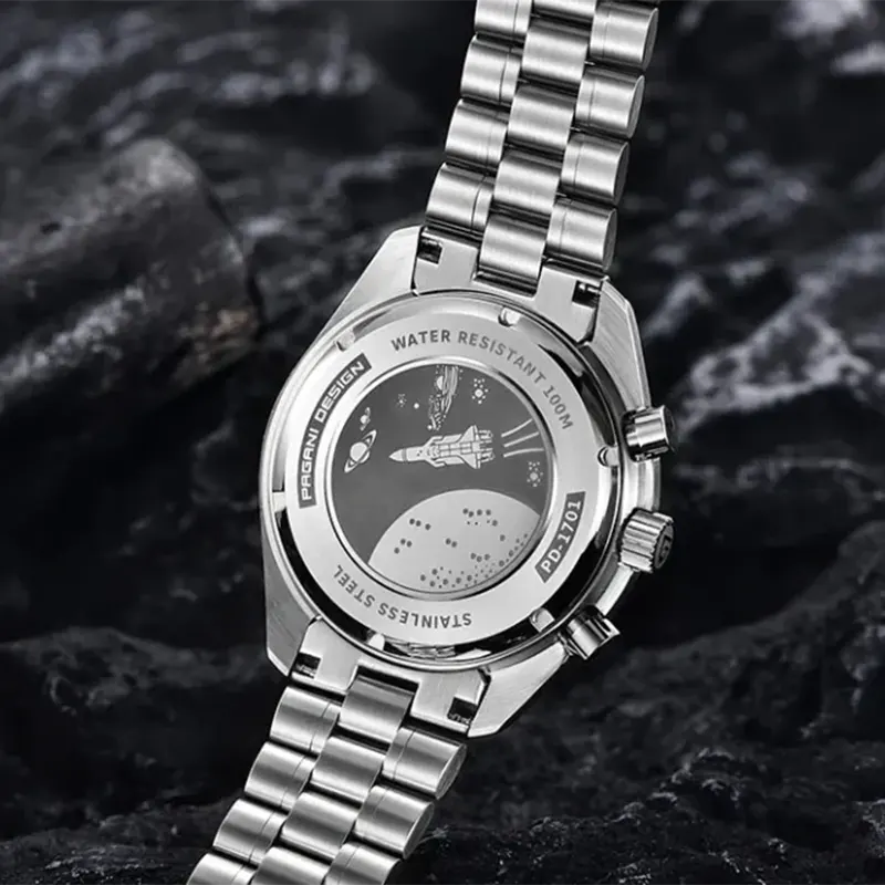 Pagani Design Speedmaster Sports White Dial Men's Watch-  PD-1701